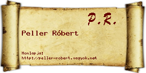 Peller Róbert névjegykártya